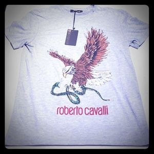 Roberto Cavalli Eagle Snake Graphic Tee T-Shirt